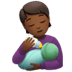 🧑🏾‍🍼 person feeding baby: medium-dark skin tone display on Apple